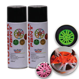 Tinta em spray de borracha acrílica 400 ML, tinta para rodas externa vermelha, secagem rápida, baixo odor