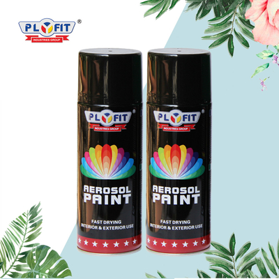 Pintura preta da pintura à pistola 400ml Matte High Coverage Aerosol Spray do cetim dos grafittis da cor