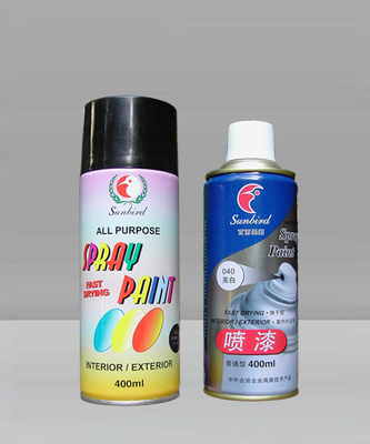 Tinta spray acrílica preta de secagem rápida à base de água para móveis 450 ml