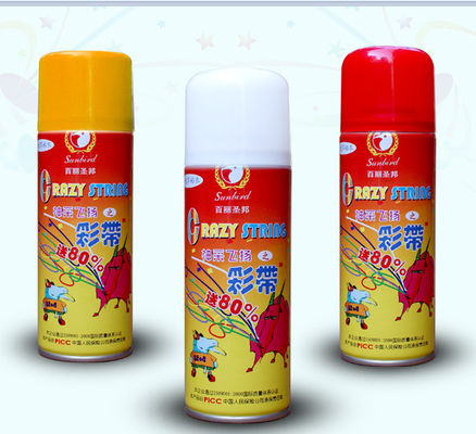 Não inflamável 250ml Spray Aerosol Crazy Silly String Spray Decorações festivas Produtos de festa