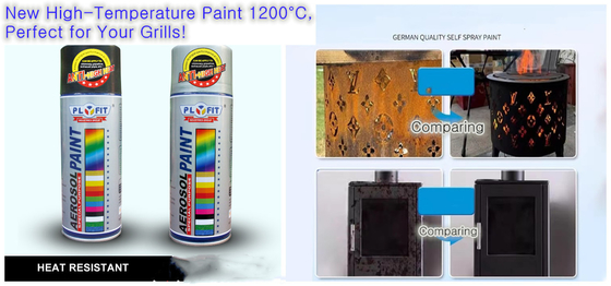 Tinta Spray Esmalte para Alta Temperatura 400ml para Metal e Madeira