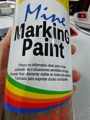 Pintura antiinflamável de marcação de minas para pesquisa de campos e mineração subterrânea