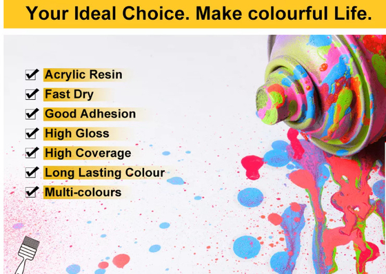 Pintura à pistola acrílica Chrome metálico seco rápido Flourscent do aerossol do OEM